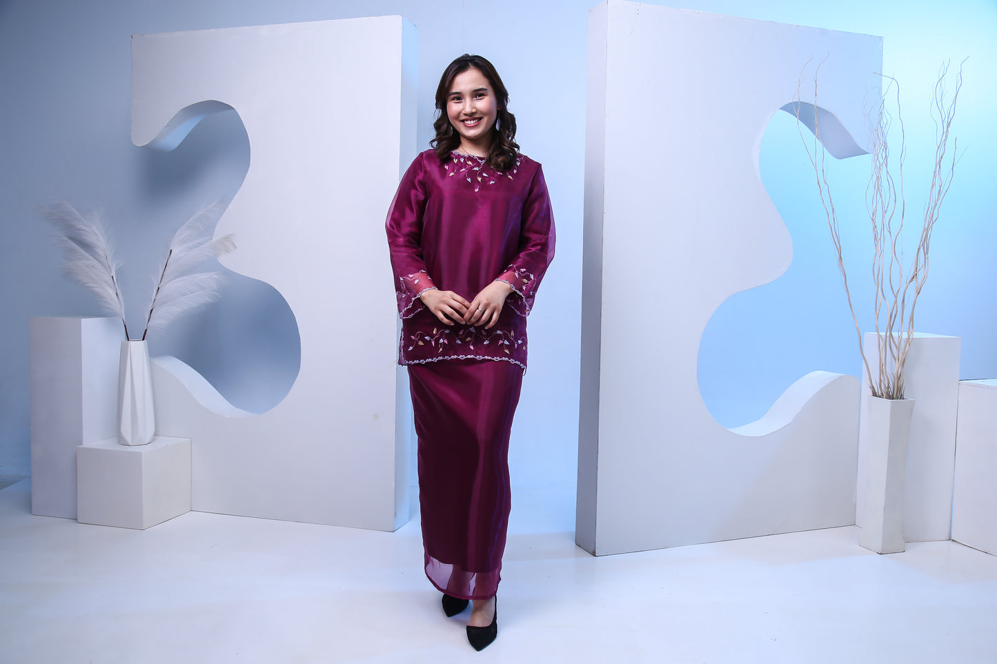 Aisyah Kurung in Mulberry