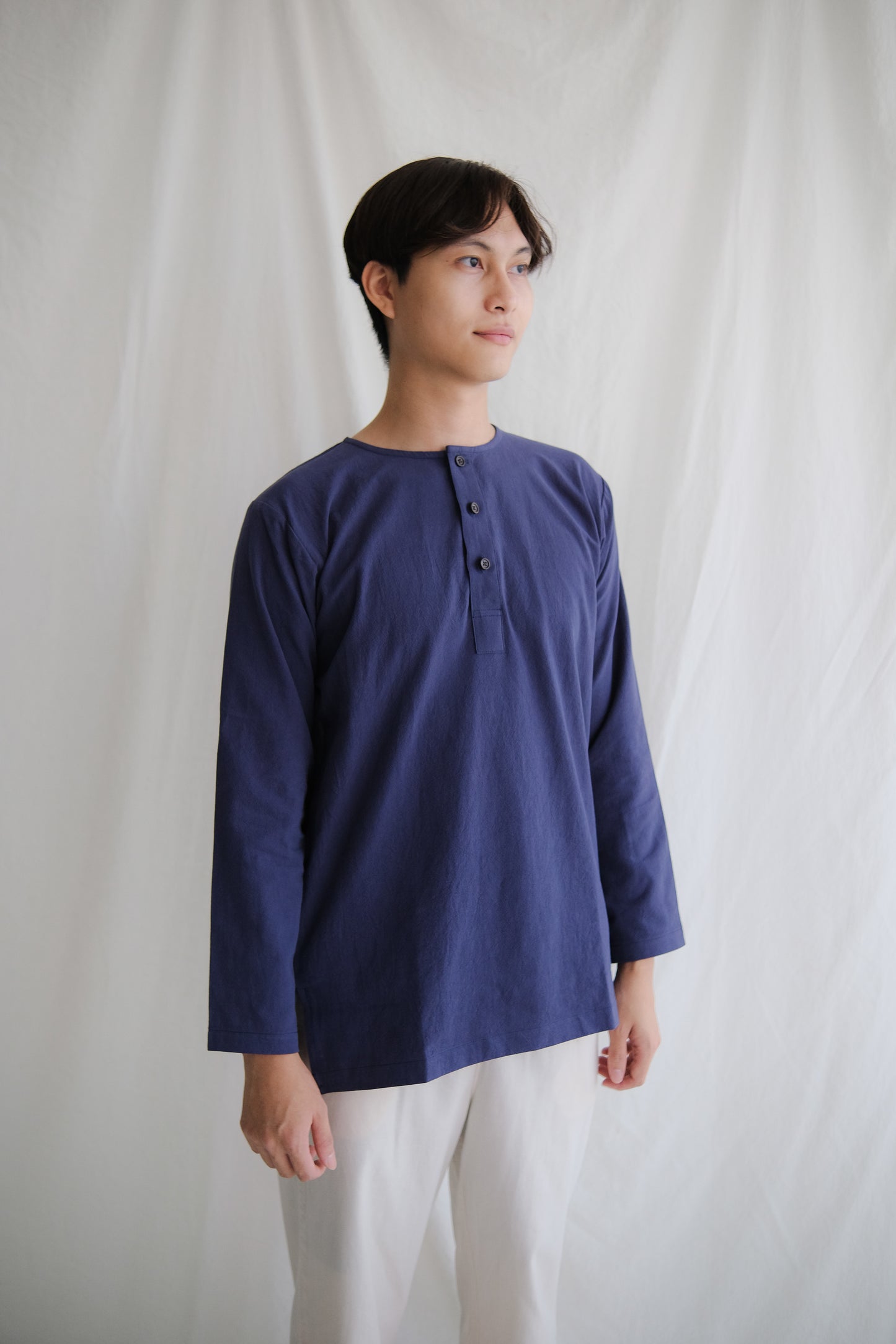 ahmad kurta top in blue